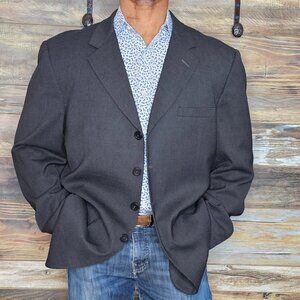 Versace Classic V2 Made in Italy Gray Double Vented Blazer Sport Jacket 46L